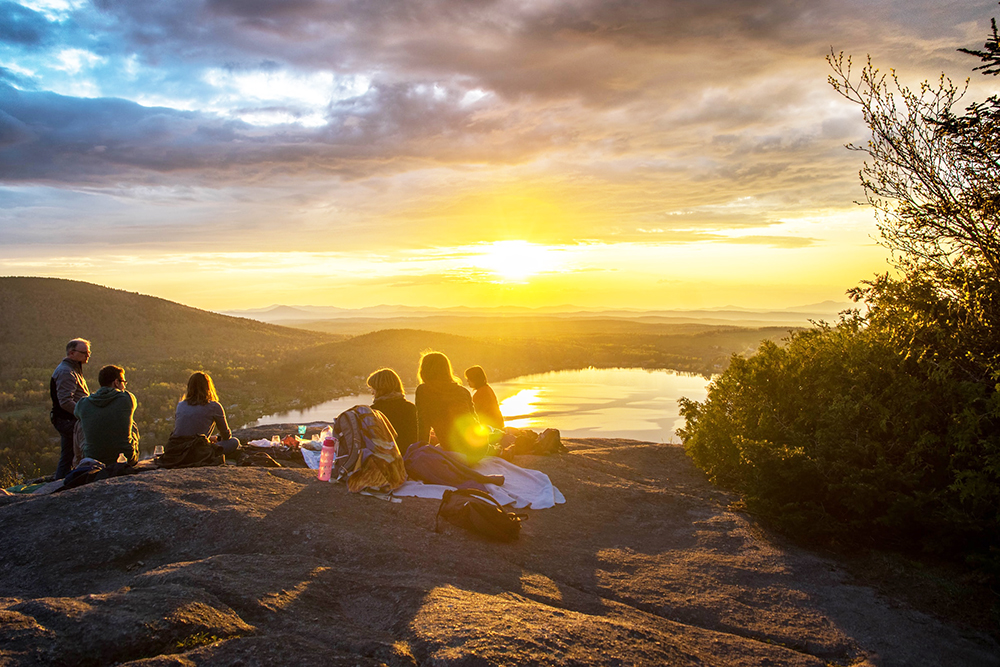 People and connection at sunset