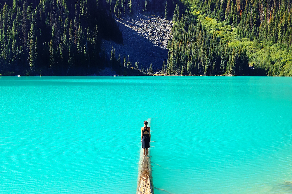 Know thyself - woman and lake